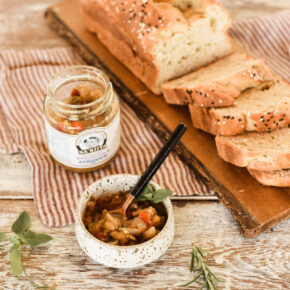 Antepasto de berinjela agridoce